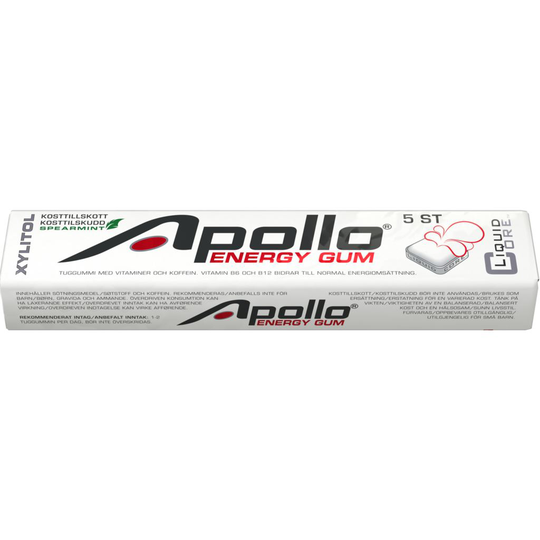 Apollo Energy Gum Tuggummi 5 bitar