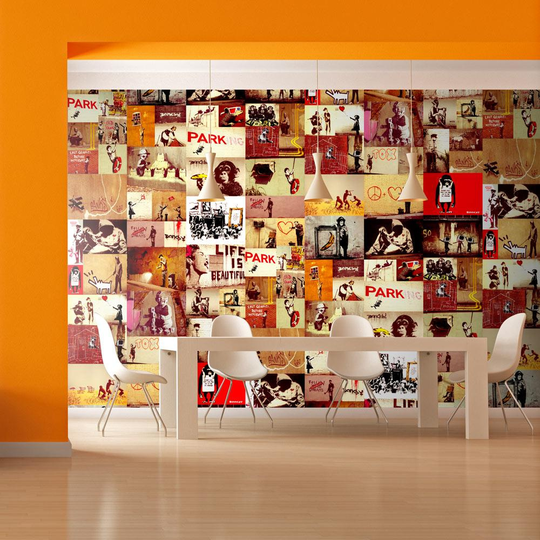 Fototapet - Collage - Banksy
