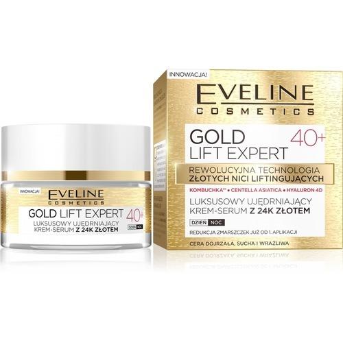 Eveline Gold Lift Expert 40+ luxurious firming cream-serum with 24k gold for mature skin Day / Night 50ml