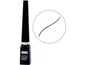 IsaDora Colorful Eyeliner ink in a brush 10 Black 3.7ml