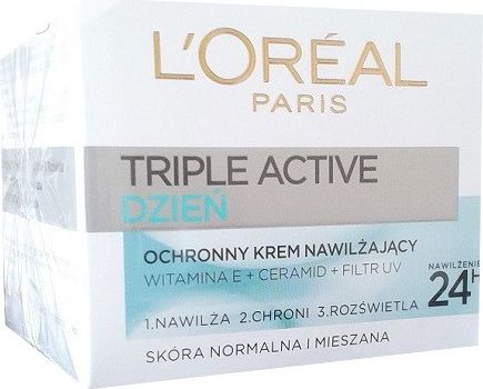 L'Oreal Paris Triple Active Day day cream, protective and moisturizing for normal and combination skin 50 ml