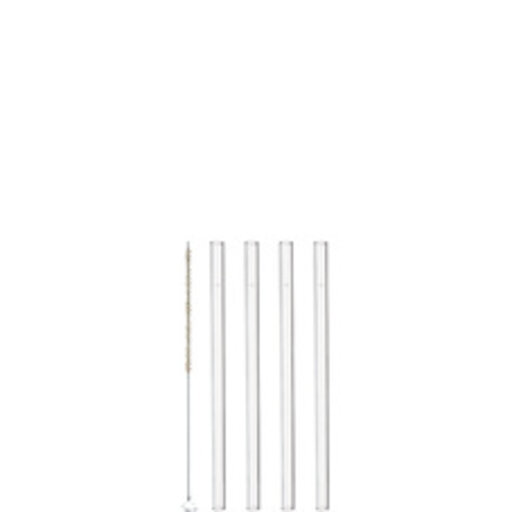 CIAO Sugrör Glas 15cm 4-pack + Borste
