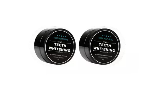 2 Pack 100% Naturlig Tandblekning - Teeth Whitening Charcoal (30 g)