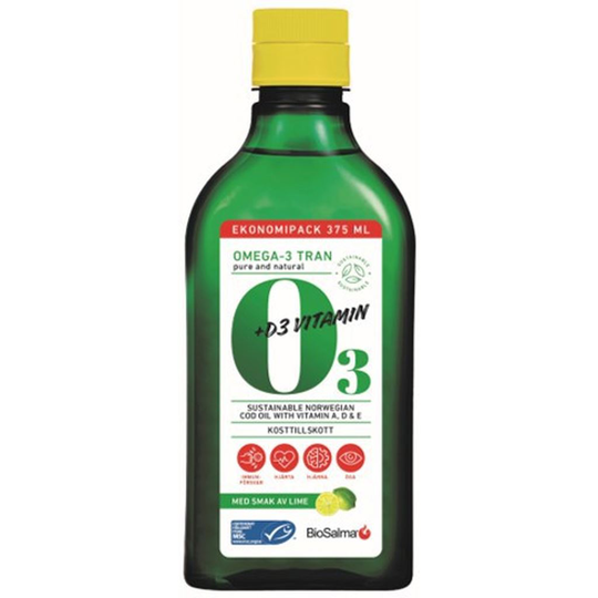 BioSalma Omega-3 Tran Miljömärkt MSC 375 ml