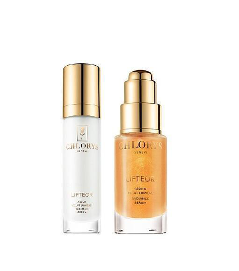 CHLORYS SET Lifteor Superb guld för anti-aging produkter Brighte Cream 50ml + upplysande serum för ansiktet 10ml